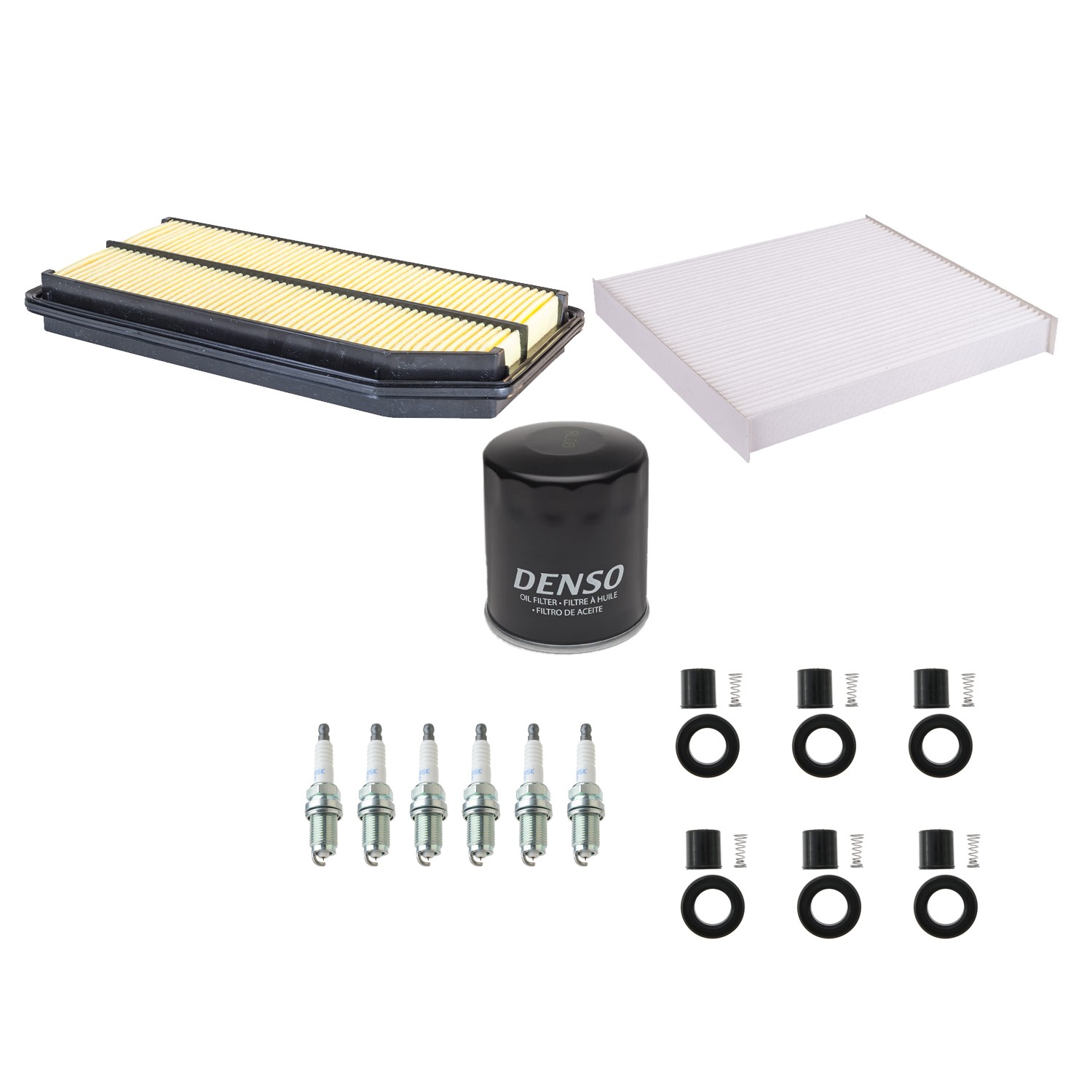 Denso Tune Up Kit NGK 6 Spark Plugs  Boots Kit for Honda Ridgeline 3.5 V6 J35A9