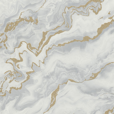 Elle Decoration Marble Wallpaper Vinyl Grey / Gold Glitter Mystic Spell 10447-31