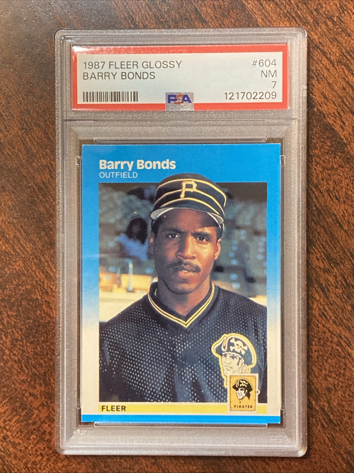 1987 Fleer #604 Barry Bonds PSA 7 Pittsburgh Pirates RC Rookie PSA 7