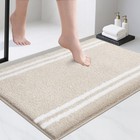 Bathroom Rug Non-Slip Machine Washable 24" x 36", Super Absorbent and Quick D...
