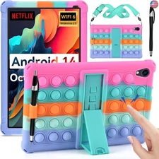 DETUOSI Silicone Case for Urao C107 10.1" Tablet with Stylus Pen | Shoulder