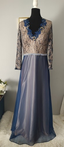 Ally's Collection Maxi Dress Style Bridesmaid Party Cocktail Blue Zipper 12 - Picture 13 of 17