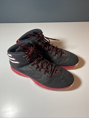 adidas Mad Handle 2 basketball sneakers black, red, and white Mens 13