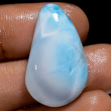 100% Natural Larimar Fancy Shape Cabochon Gemstone 27.5 Ct. 26X15X6 mm GC-41191
