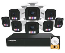 AI Powered Sentinel 4k PoE NVR 8-Camera Security System w/ 1TB HDD By Defender