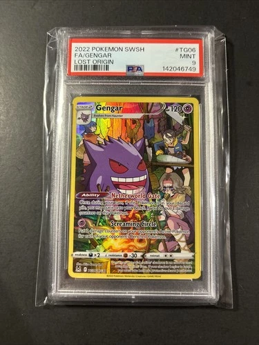 2022 Pokémon Gengar Sword & Shield Lost Origin Full Art TG06 PSA 9