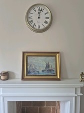 The Thames at GreenwichThomas Miles Richardson Oleography Framed