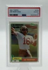 1981 Topps Joe Montana Rookie #216 PSA 4 Graded San Francisco 49ers Card