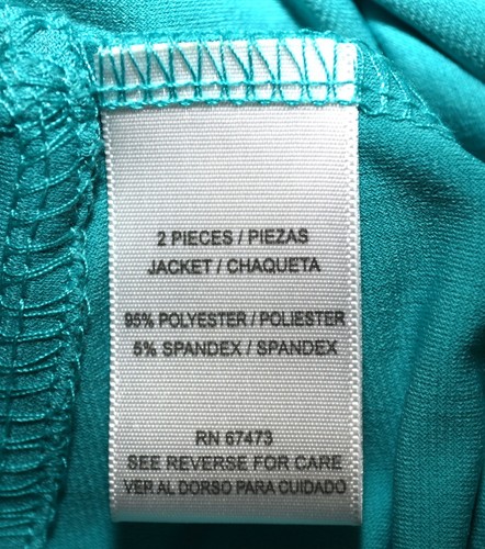 Danny and Nicole Soft Ruffled Edges Open Front Stretch Blazer Jacket Womens XL - Picture 6 of 7