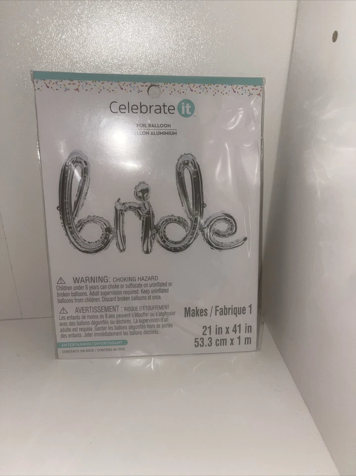 Celebrate it Globo de Lámina Novia - Plata Foto 2 de 4