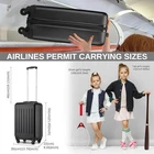 Carry on Suitcase 19 Inch Hardside Carry on Luggage Carry-On 19-inch Black