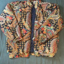 Vintage Robert Stock Silk Paisley full zip jacket