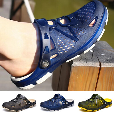 Sommer Herren Wasserschuhe Clogs Pantoletten Sandalen Hausschuhe Gartenschuhe