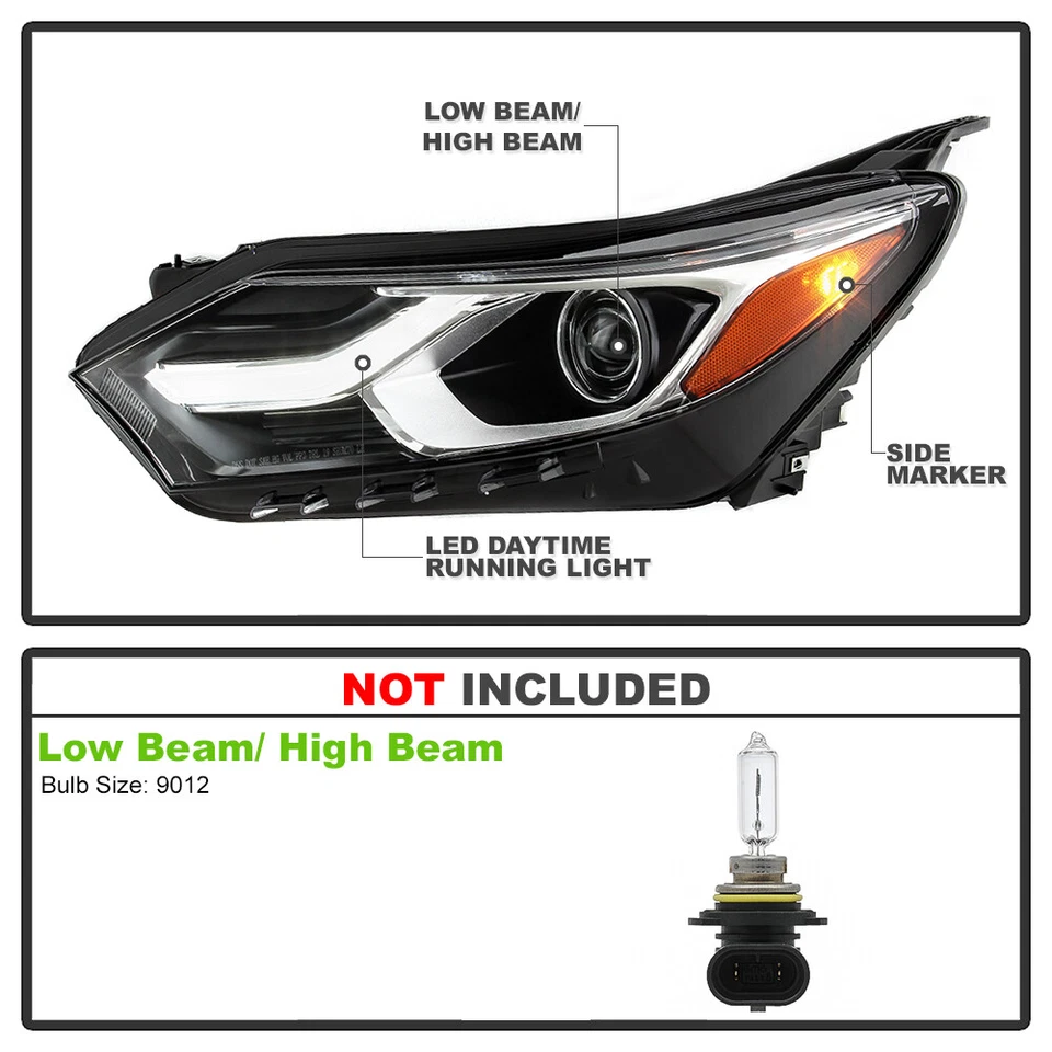 Faro halógeno LED DRL 2018-2020 para Chevy Equinox de fábrica lado del conductor Foto 3 de 4
