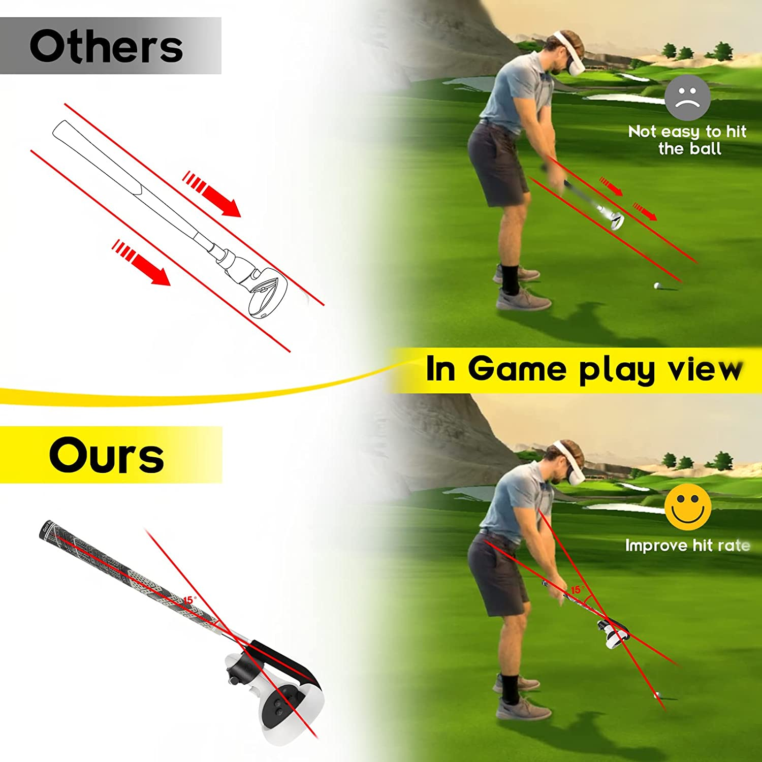 VR Golf Attachment Club for Oculus Quest 2 Accessories Golf+ (Right