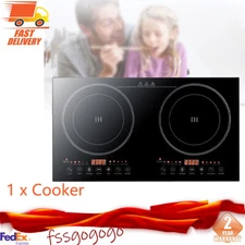 2400W Electric Induction Cooker Cooktop Countertop Dual Burner Stove Hot Plate 