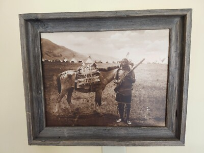 #ad Native American Hand Printed Photograph of Curly Battle of Bighorn Survivor $180.00
