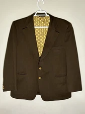 Vtg 60s Curlee Wilson’s Heritage Shop USA 2-Button Sports Coat 46R Blazer Brown