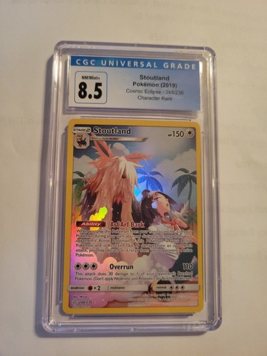 CGC 8,5 NM/Mint+ Stoutland 248/236 Secret Rare Holo Kosmische Finsternis Pokémon TCG