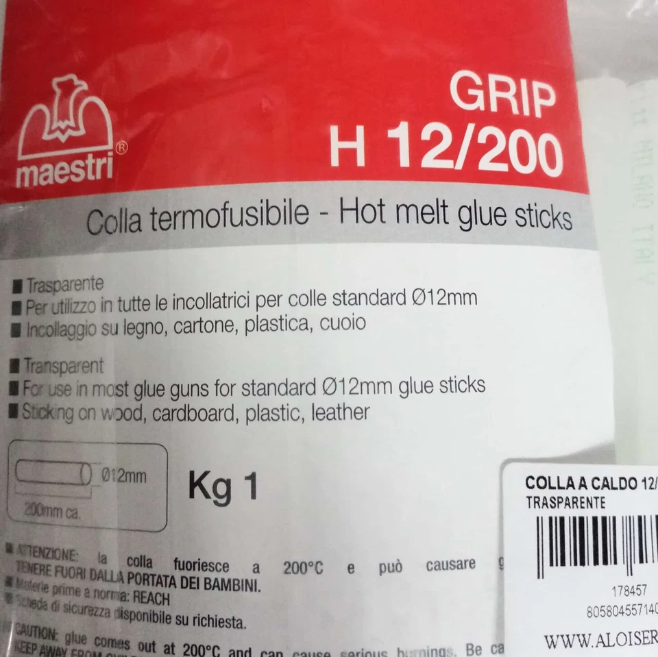 Colla a caldo a stick 12 x 200mm trasparente - Immagine 2 di 4