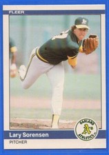 1984 Fleer Update Lary Sorensen Oakland Athletics #U-109