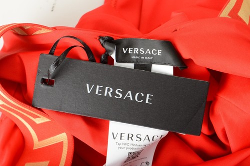 Versace Women's Greca Border One Piece Red Swimsuit Versace sz 3 US M IT 42 - Picture 5 of 5