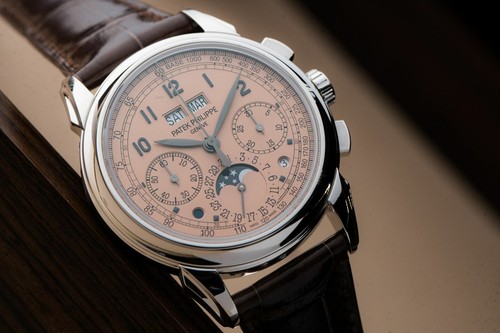 Patek Philippe 5270P-001 Platinum Perpetual Calendar Chronograph 41mm Salmon - 第 1/7 張圖片