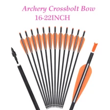 16”-20" Crossbow Bolts Carbon Arrows Target Hunting Shooting Screw Points 6/12P