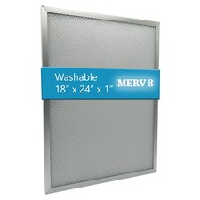 wioAIR Washable Furnace AC Air Filter, MERV 8, 18"x24"x1"