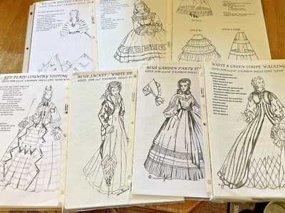 Fashion Doll sewing patterns Gone with the Wind Original 15.5''or 16'' Tonner Doll