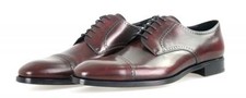 PRADA Elegant Cap Toe Dress Shoes - 2EB125 - Burgundy - NEW -  US 10 EU 43