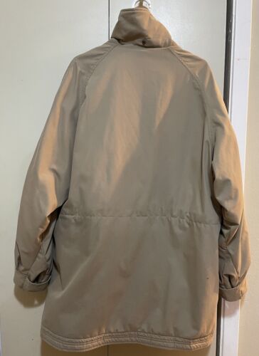 Vintage LL Bean Goose Down Parka Jacket Beige LARGE TALL LT, Made In USA - Picture 2 of 5