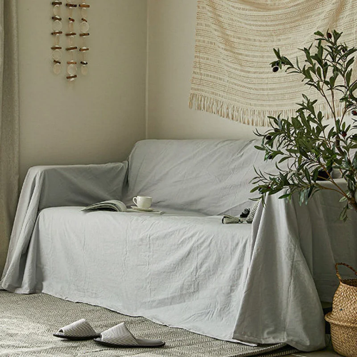 100% Baumwolle Sofabezug Überwurf Schonbezug Atmungsaktiv Leicht Bettbezug Couch Zimmer - Bild 28 von 30