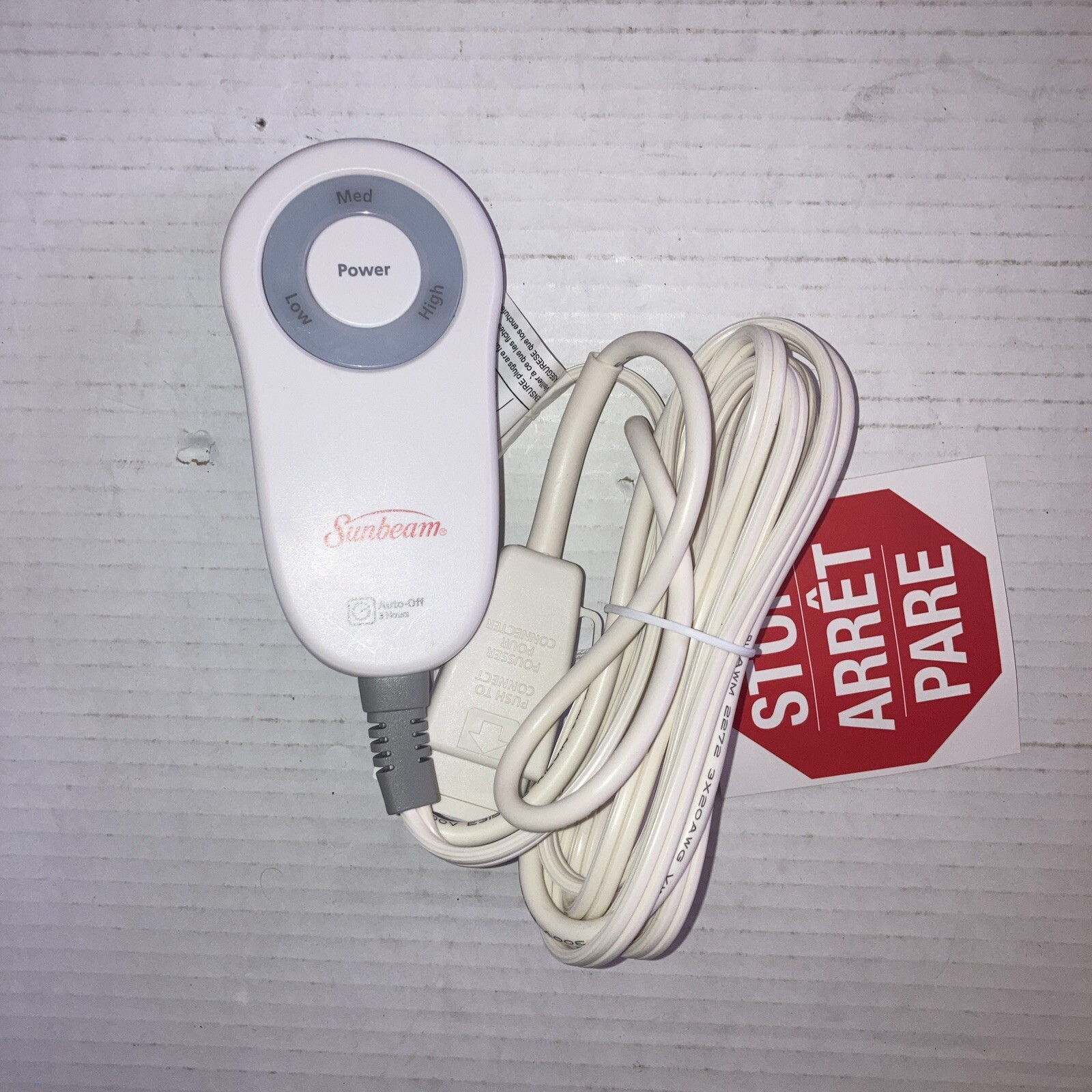 Sunbeam Style M85ap Electric Heated Blanket Replacement Control 180w 3 ...