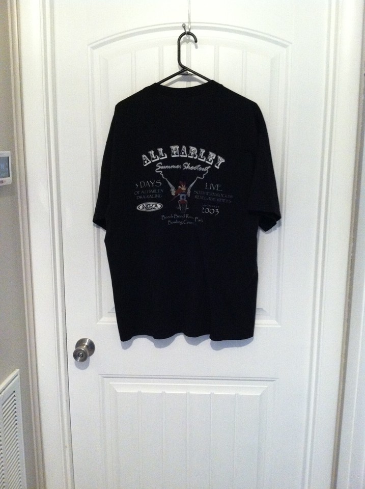 Vintage Beech Bend Adult Black XL T'Shirt 2003 All Harley Bowling Green