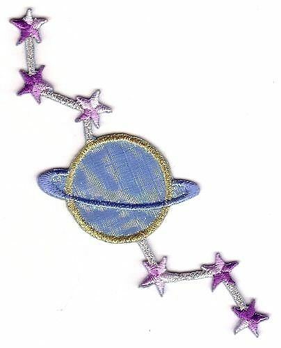 Neptune Uranus Planet Patch Embroidered Star Constellation Iron on Sew on - 第 1/1 張圖片