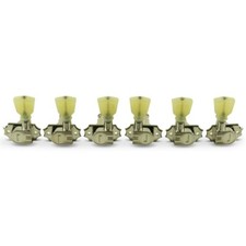 Kluson 3 3 Revolution Series G-Mount Tuners Nickel Pearl Keystone buttons