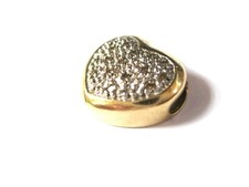 Ciondolo Cuore Oro 585 con Diamanti, 2,58 G