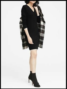 white v neck sweater dress