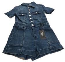 Refuge Denim Women's Dark Blue Wash Jumpsuit Small