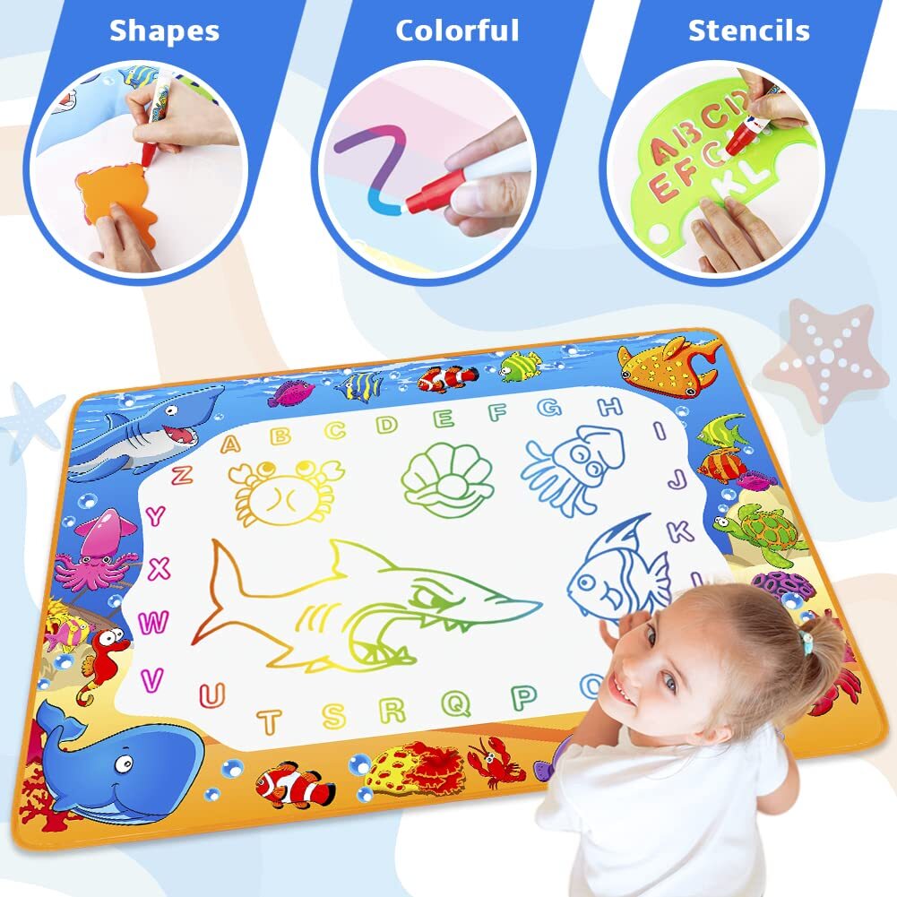 Toyk A360 Painting Doodle 40 x 28 in Aqua Magic Mat Red for sale