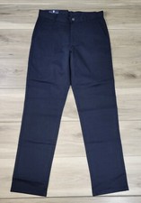 IZOD Pants Boys 20 Regular Navy Flat Front Stretch Easy Care New
