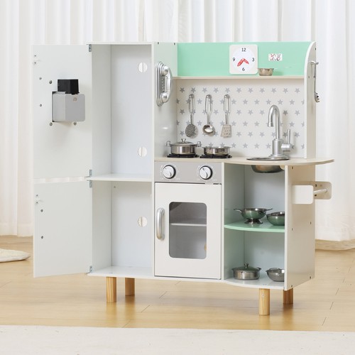 Baby Vivo Cuisine pour Enfants Bois Jouet Moderne Cuisinière Dînette Éducatif - Photo 4/12