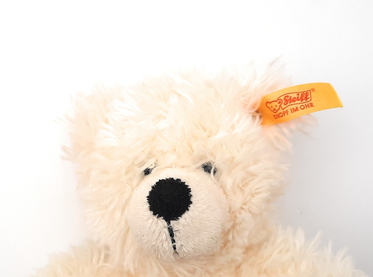 Steiff Lotte Teddy Bear Plush Mini Stuffed white with Button 7