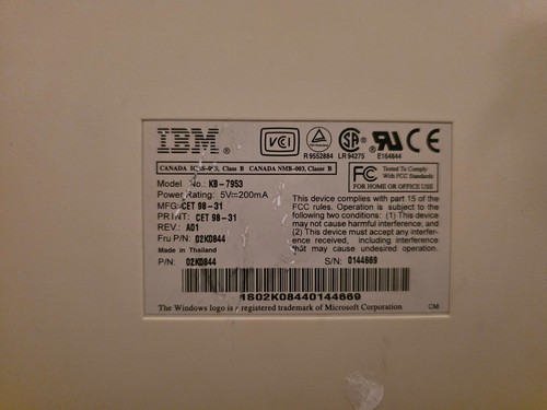 IBM 109-Key Japanese Keyboard KB-7953 PS/2 Membrane OEM Classic Beige CLEAN - Picture 5 of 7