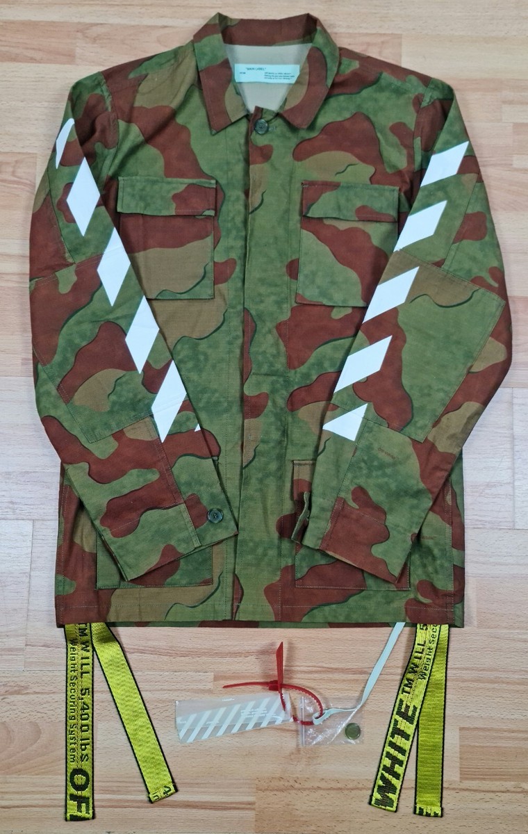 【新品】18aw off white  ミリタリージャケット M65 Off White M65 Camo-Print Zip Jacket, White | eBay