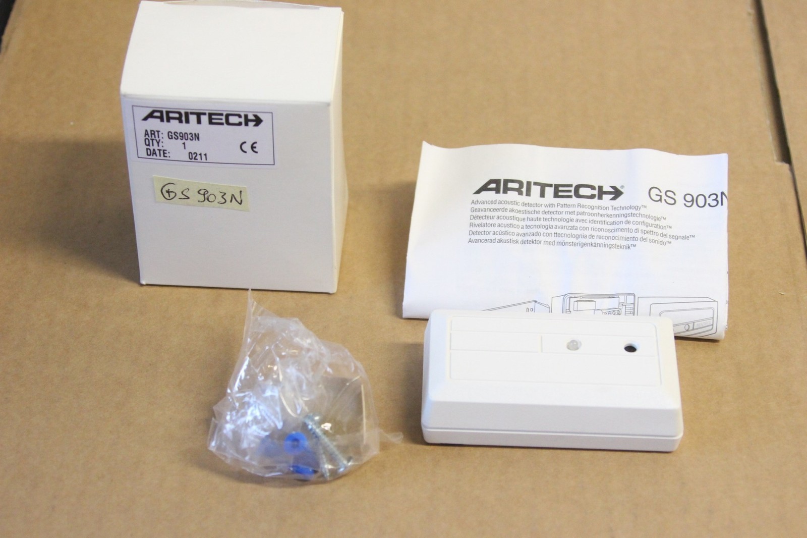 Détecteur de bris de verre ARITECH GS903N capteur acoustique filaire anti intrusion maison