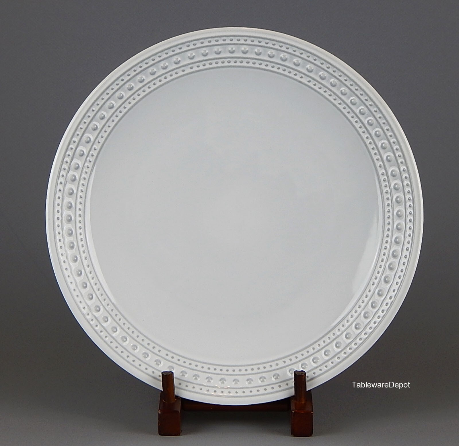Matceramica, M2A20, Embossed, Beaded, Dinner Plate SUPERB Condition! White eBay