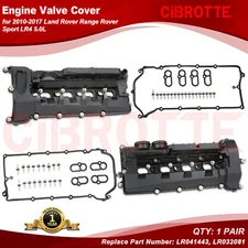 2PCS Valve Covers w/ Gasket for 2010-2017 Land Rover Range Rover Sport LR4 5.0L