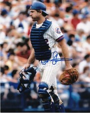 JOHN STEARNS   NEW YORK METS   ACTION SIGNED 8x10